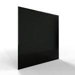 Sklo pod kamna - FLAMINGO Čtverec 1200x1200 mm, černé, fazeta / 6 mm