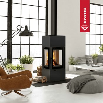KRATKI krbová kamna THOR View - černá