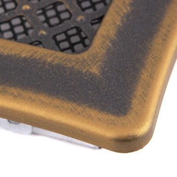 Krbová mřížka 10x20 cm, PREMIUM DECO zlatá patina