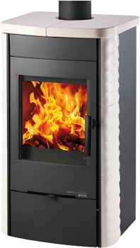 HAAS+SOHN kachlová kamna ALYTUS II, černá/bílá kachle