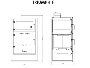 VICTORIA krbová kamna s troubou TRIUMPH F