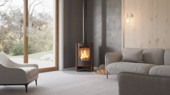 HS FLAMINGO krbová kamna MASTERFLAMME Piccolo I - hnědá - sametová