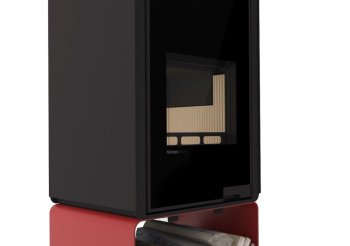 HS FLAMINGO krbová kamna DELUXE PENTAI - červená