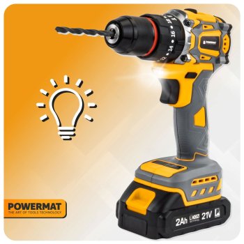 POWERMAT PM-WA-21V-2M Vrtací aku šroubovák 21V 2Ah