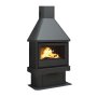 Krbová kamna BRONPI LISBOA s nástavbou, 11 kW, černá