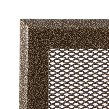 Krbová mřížka 16x16 cm, PREMIUM staré zlato s žaluzií