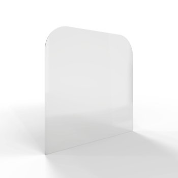 HS Flamingo sklo pod kamna - Oblouk 1000x1000 mm / 2xR200 / 6 mm