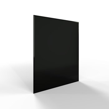 Sklo pod kamna - FLAMINGO Obdelník 850x1000 mm, černé, fazeta / 6 mm