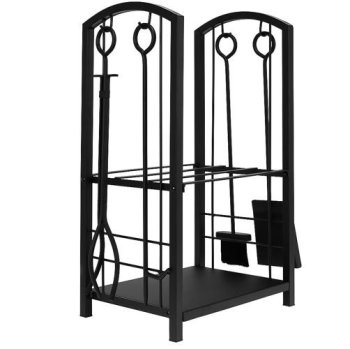 KAMINER PK011 Koš na dřevo a krbové nářadí 30×40×73 cm