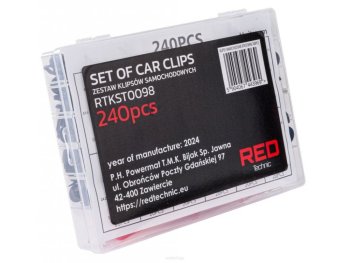 RED TECHNIC RTKST0098 Klipy a spony na čalounění 240ks