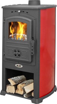 Krbová kamna BLIST MODENA, 7,4 kW, červená