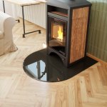 HS FLAMINGO krbová kamna AQUAFLAM VARIO BARMA 11/5 kW - Ořech - elektronická regulace