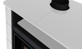 Kachlová kamna AQUAFLAM VARIO PERU 11/7kW, kachle bílá