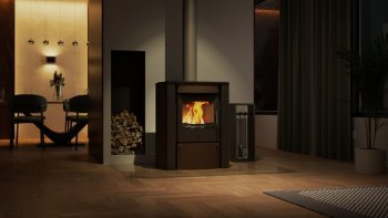 HS FLAMINGO krbová kamna AMOS - hnědá sametová