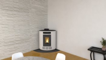 Peletová kamna Bronpi NINA, 8 kW, slonovina