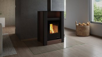 HS FLAMINGO krbová kamna AQUAFLAM VARIO LEND 11/7 kW - hnědá - elektronická regulace