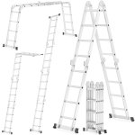 Multifunkční kloubový žebřík HIGHER ML-104, 4x4, pracovní výška 560 cm