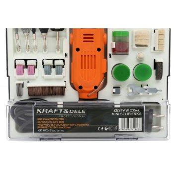 Kraft&Dele KD10245 přímá minibruska s příslušenstvím 235ks 270W