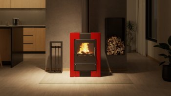 HS FLAMINGO krbová kamna ESPO II - červená