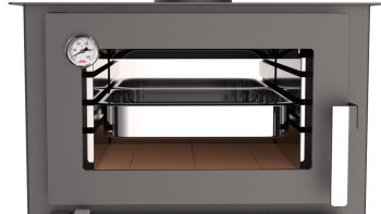 Krbová kamna BRONPI GIJÓN-H s troubou, 11 kW, černá