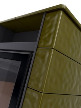 Kachlová kamna AQUAFLAM VARIO PERU 11kW, kachle zelená (teplovzdušná verze)