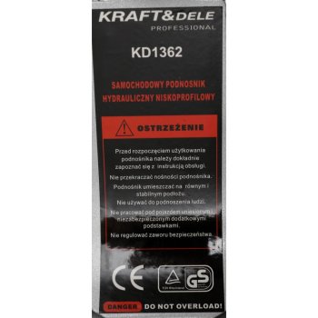 Kraft&Dele KD1362 pojizdný nízkoprofilový hydraulický zvedák 2,5t