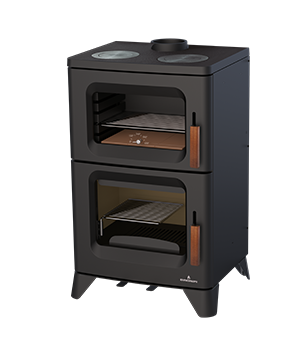 Krbová kamna s troubou BRONPI HILTON-C, 14 kW, antracit