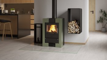 HS FLAMINGO krbová kamna ESPO II - olivová