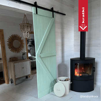 KRATKI krbová kamna KOZA AB 2 s ocelovou horní deskou - černá