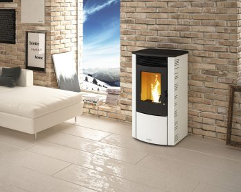 Peletová kamna Bronpi ABRIL-EXTRA, 10,6 kW, slonovina