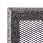 Krbová mřížka 16x16 cm, PREMIUM staré stříbro s žaluzií