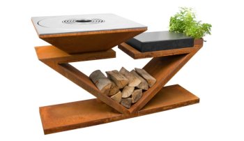 ARTISS Zahradní gril G5 Corten s deskou z nerezové potravinářské oceli