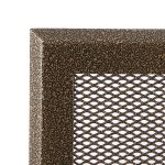 Krbová mřížka 16x16 cm, PREMIUM staré zlato s žaluzií