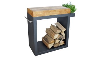 ARTISS Stůl Grafit velký 80 x 45 x 91 cm - žula