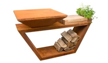 ARTISS Zahradní gril G4 Corten s deskou z uhlíkové oceli