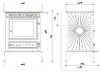 KAWMET krbová kamna P3 ECO