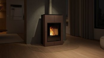 HS FLAMINGO krbová kamna AQUAFLAM VARIO SAPORO 11 kW - hnědá sametová (bez výměníku)