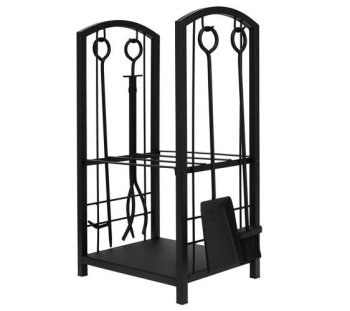 KAMINER PK011 Koš na dřevo a krbové nářadí 30×40×73 cm