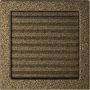 Krbová mřížka 22x22 BASIC staré zlato s žaluzií