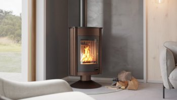 HS FLAMINGO krbová kamna MASTERFLAMME Medie II - hnědá - sametová