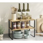 RUHHY 25661 Bambusová kuchyňská polička 2 ks