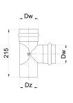 T-kus s revizním otvorem pro peletová kamna PRODMAX 80 mm, 90°, 1,2 mm