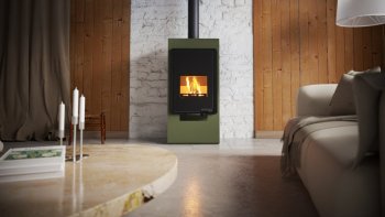 HS FLAMINGO krbová kamna DELUXE SINGA - olivová