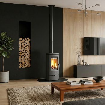 Krbová kamna NORDflam SORA, 7 kW, černá