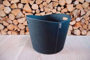 ADURO koš na dřevo PROLINE 3 - černá látka