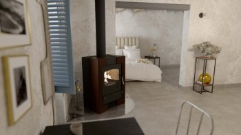 HS FLAMINGO krbová kamna ESPO I - hnědá