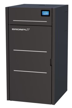 Peletová kamna s výměníkem Bronpi HYDROTEX-27, 26 kW, černá