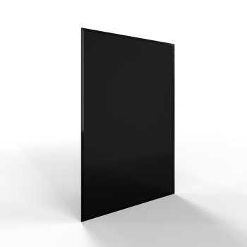 Sklo pod kamna - FLAMINGO Obdelník 700x1000 mm, černé, fazeta / 6 mm