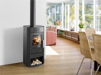 HAAS+SOHN krbová kamna SALERNO II - černá/skleněné víko