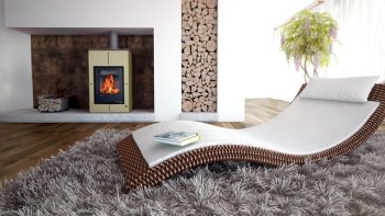 HS FLAMINGO krbová kamna AQUAFLAM VARIO SAPORO 11/5 kW - olivová - elektronická regulace